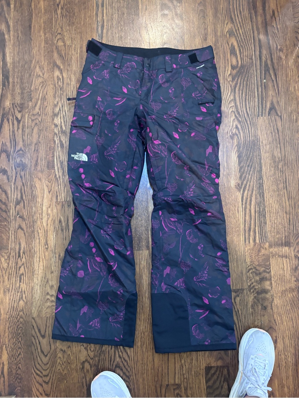 The North Face Black & Pink Floral Snow Pants